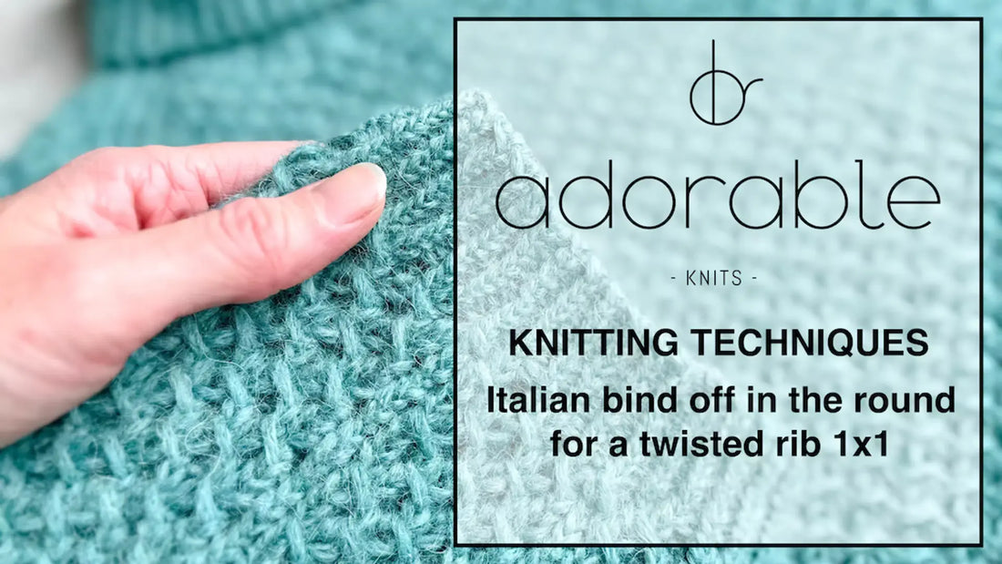 How to work the Italian bind off for a twisted rib 1x1
