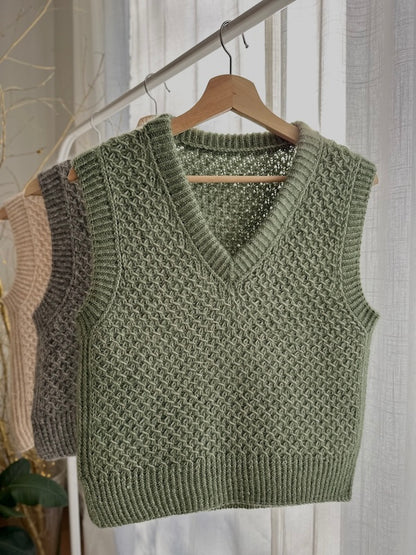 Gloria Vest (V-neck) Adorable Knits Gloria Vest (V-neck) Adorable Knits